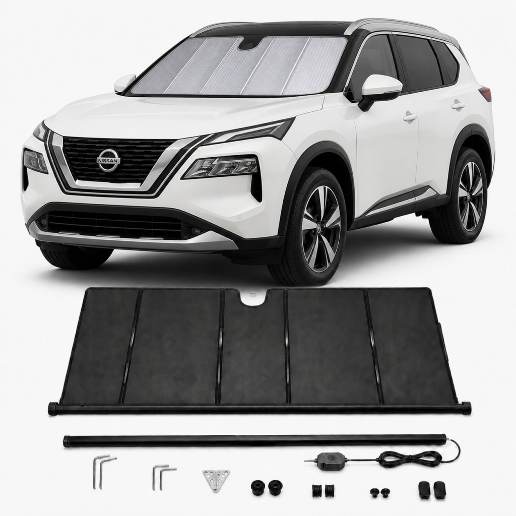 KALDOV™ upgraded electric windshield sunshade with installation accessories for Nissan Rogue