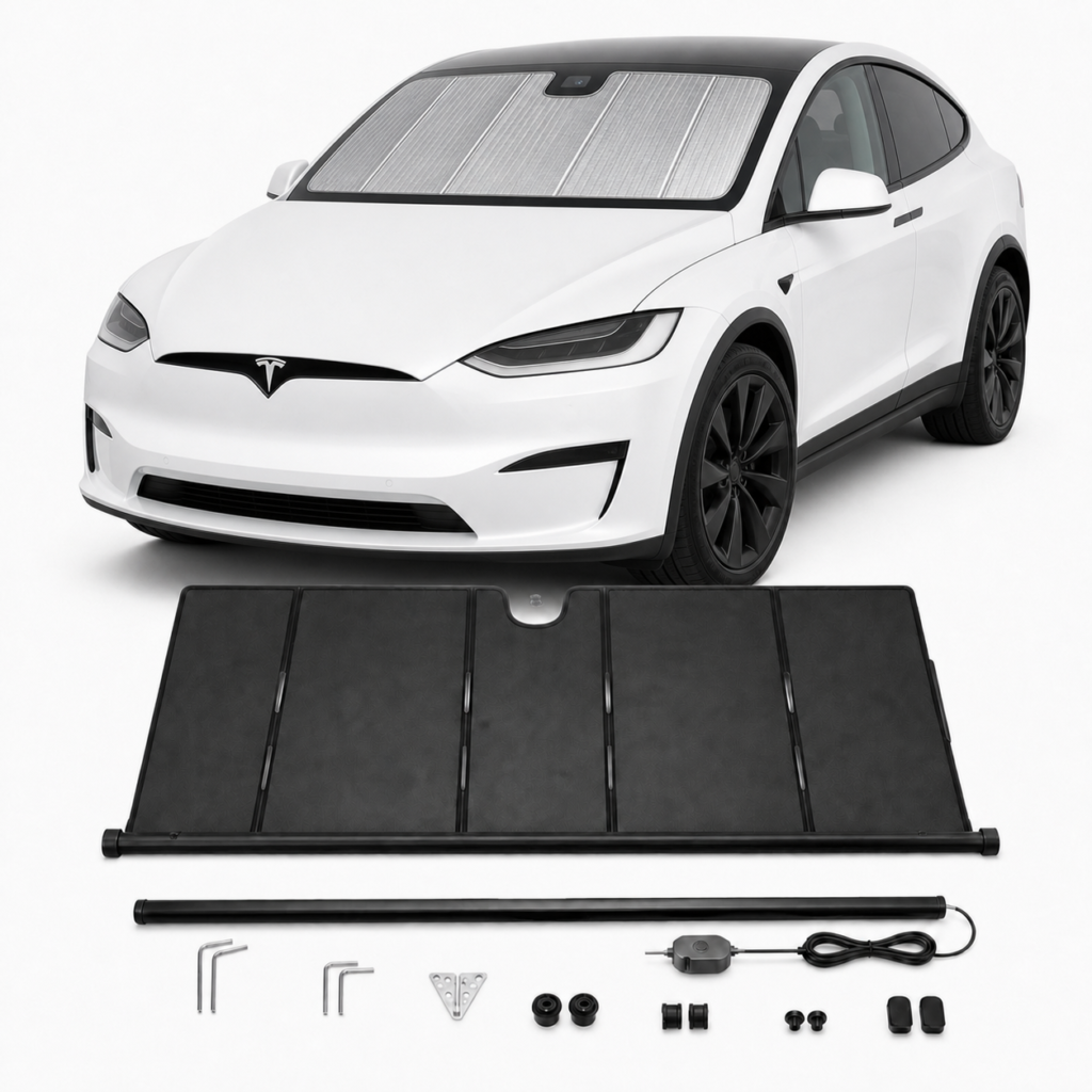 tesla-model-x-2025-upgraded-electric-sunshade-kaldov.png KALDOV™ upgraded electric windshield sunshade with installation accessories for 2025 Tesla Model X