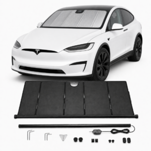 KALDOV™ upgraded electric windshield sunshade with installation accessories for 2025 Tesla Model X