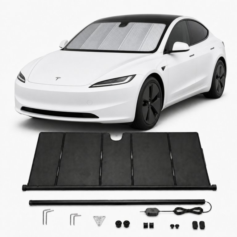 How to choose a Tesla Model 3 windshield sunshade: Highland vs pre-2024 fit, camera clearance, and electric vs folding