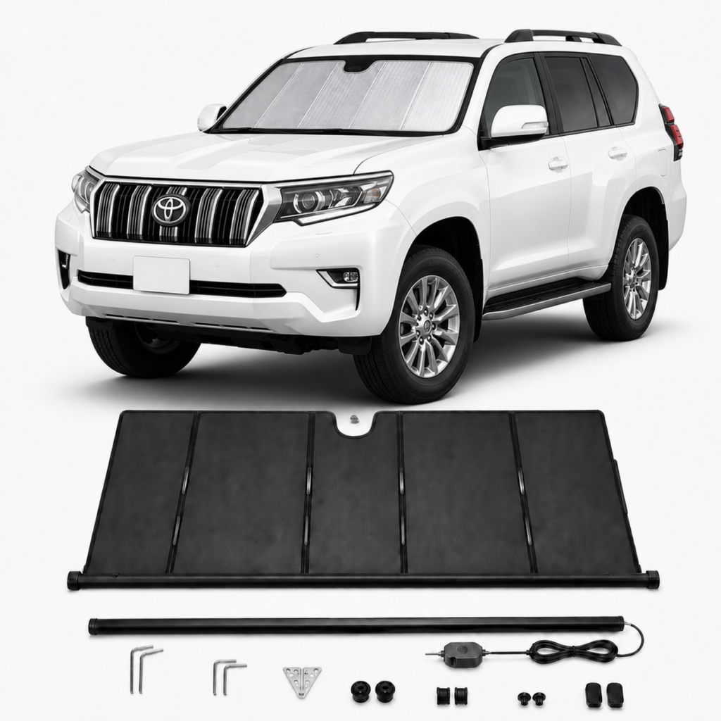 KALDOV™ upgraded electric windshield sunshade with installation accessories for Toyota Land Cruiser Prado